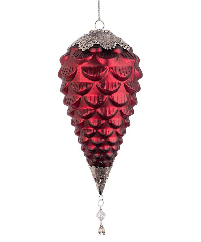 4 colgantes Vt Fascinate con forma de piña roja D140