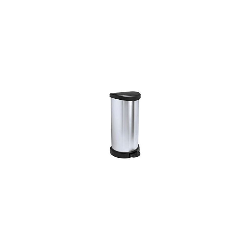 Papelera Pedal Deco 40 Lt Plata Mate Keter