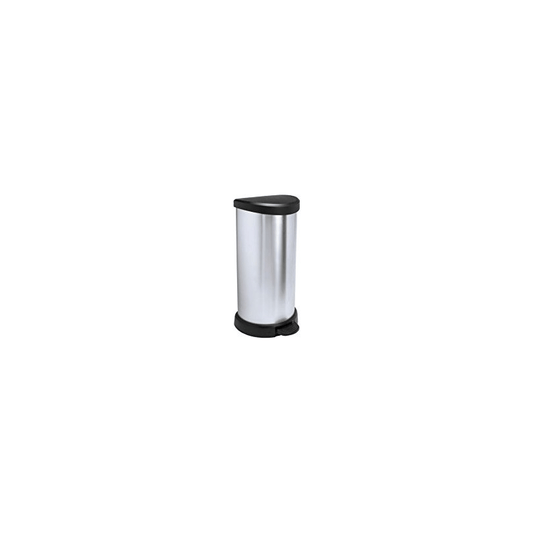 Papelera Pedal Deco 40 Lt Plata Mate Keter