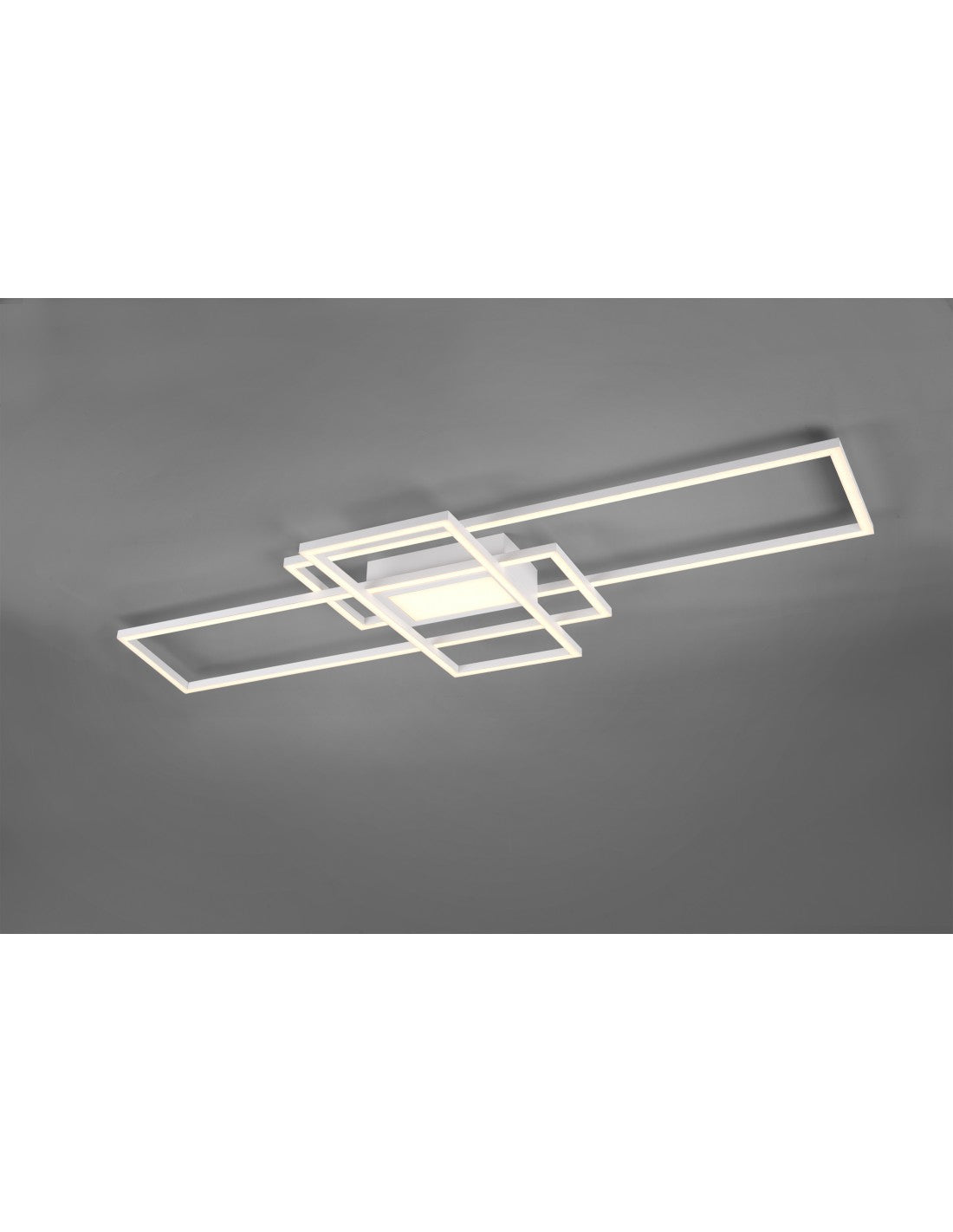Irvine plafón 3 rectángulos LED 60w blanco L105 cm regulable Trio Lighting