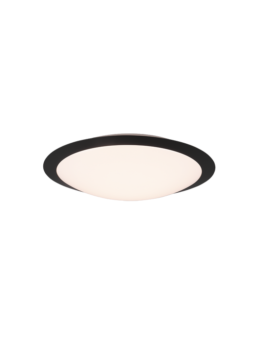 Plafón de baño Umberto Led 18w IP44 Negro Ø42 cm Trio Lighting
