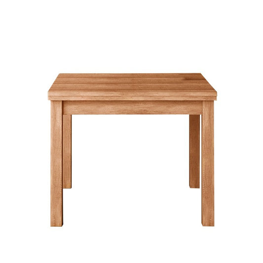 Mesa de comedor country de nogal con libro de apertura en madera revestida de melamina 90x90-180 cm