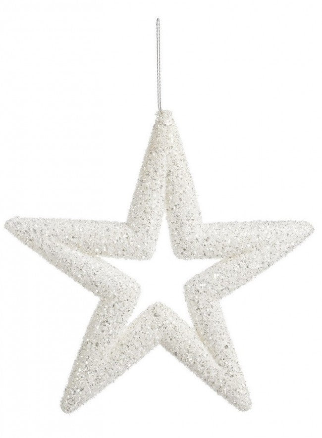 12x Colgante Estrella Angélica Blanca L