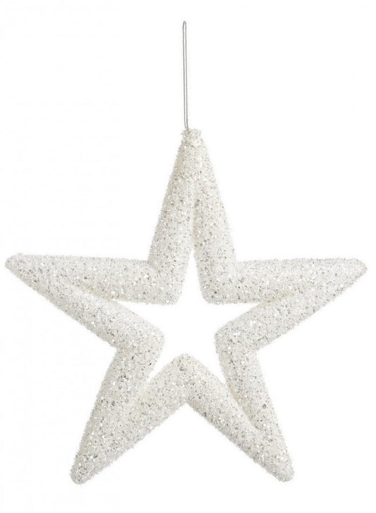12x Colgante Estrella Angélica Blanca L