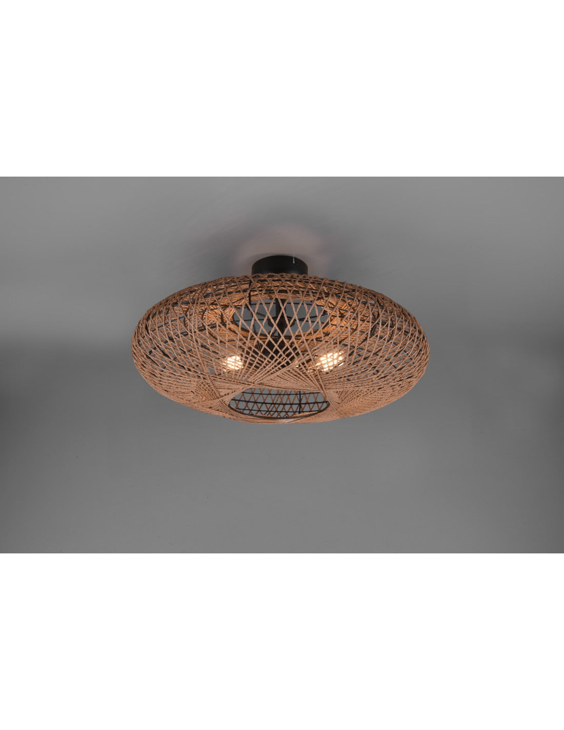Pantalla para lámpara de techo de fibra natural Hedda Trio Lighting