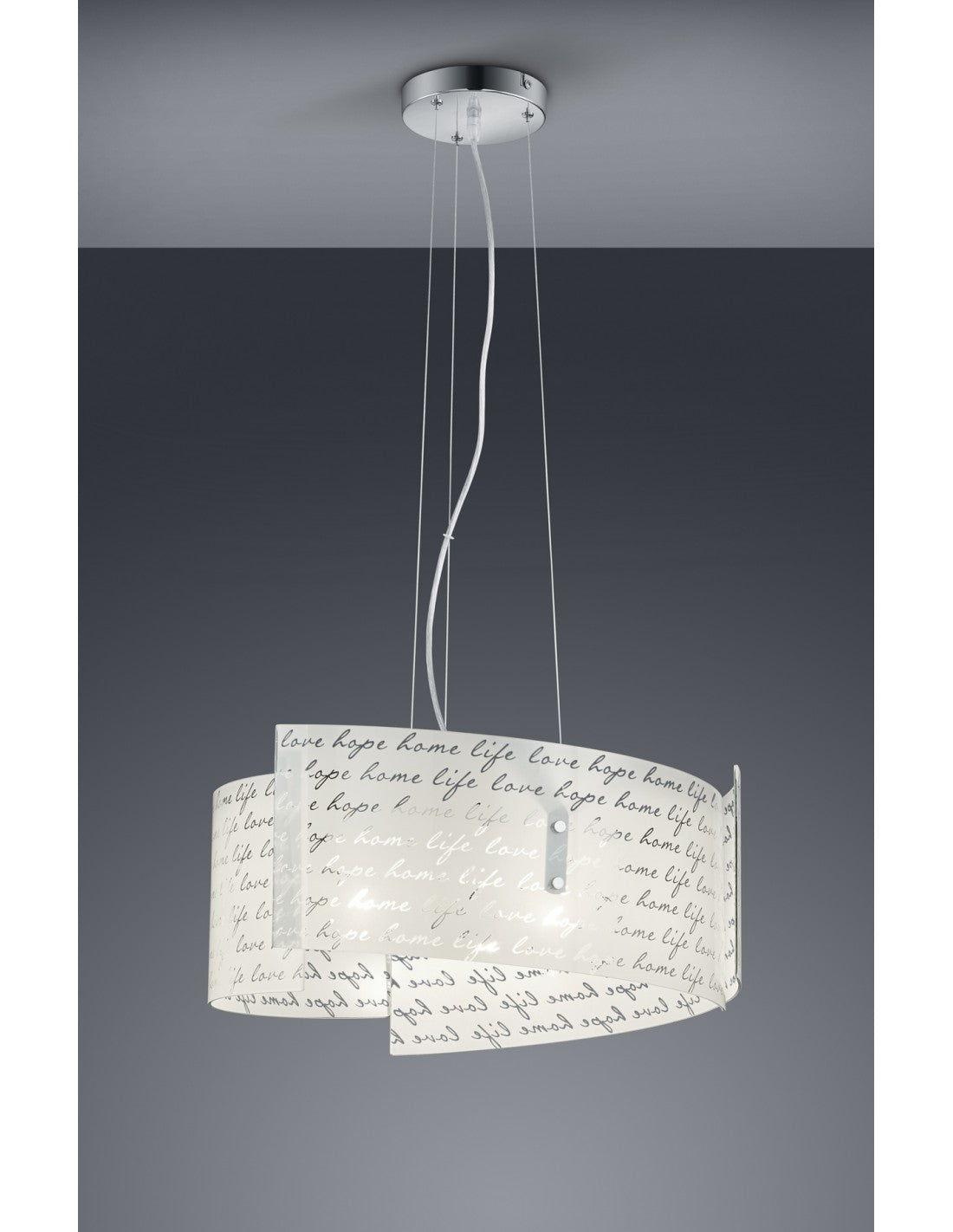 Signa Lámpara Colgante 3 Vasos Blanco 3xE27 Ø50 cm Trio Lighting