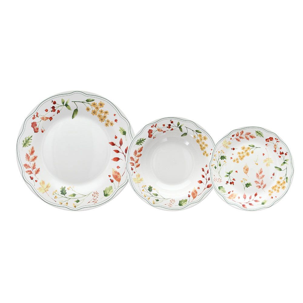 Servicio de Mesa Paleta de Porcelana Multicolor 18 Piezas
