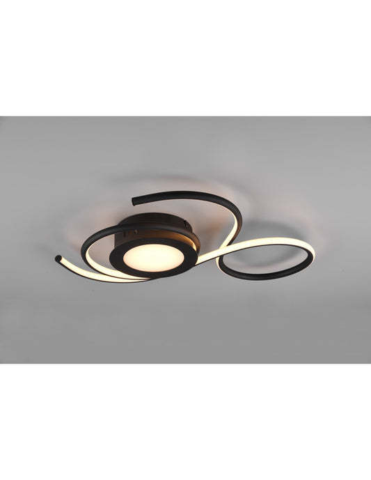 Apliques de luz de techo negra, diseño moderno, atenuador Led, iluminación Jive Trio