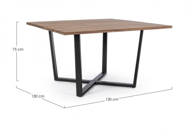 Mesa Helsinki antracita-natural 130x130 cm