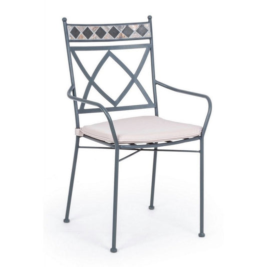 Silla de metal para exterior Berkley