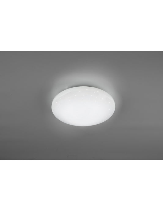 Fara Lámpara de techo redonda moderna RGB LED regulable blanco Ø27 cm Trio Lighting