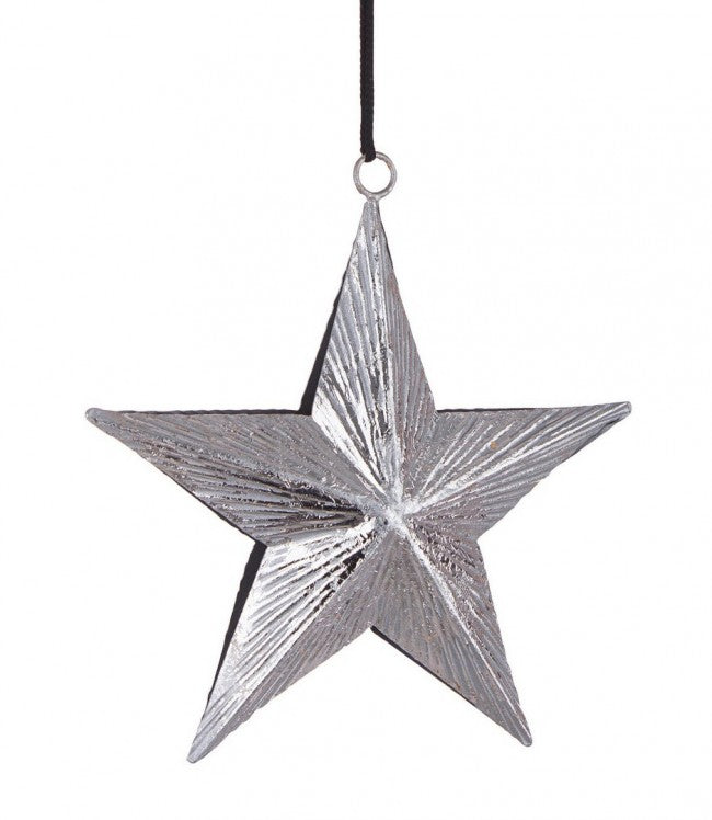 6x Colgante Estrella Plata Komal 15X15H