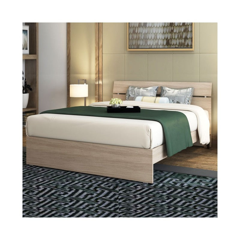Cama doble de madera para dormitorio en color olmo 200x171xH 98 cm