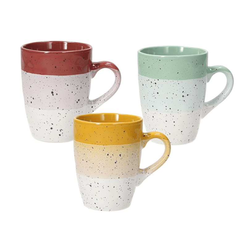 Juego de 6 Tazas 260 cc Layers Gres Multicolor