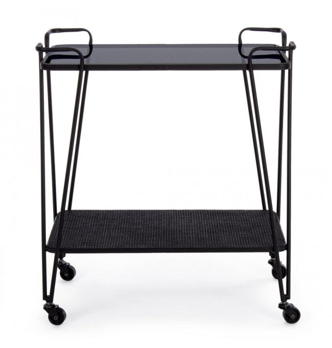 Carro Zaira de metal negro.