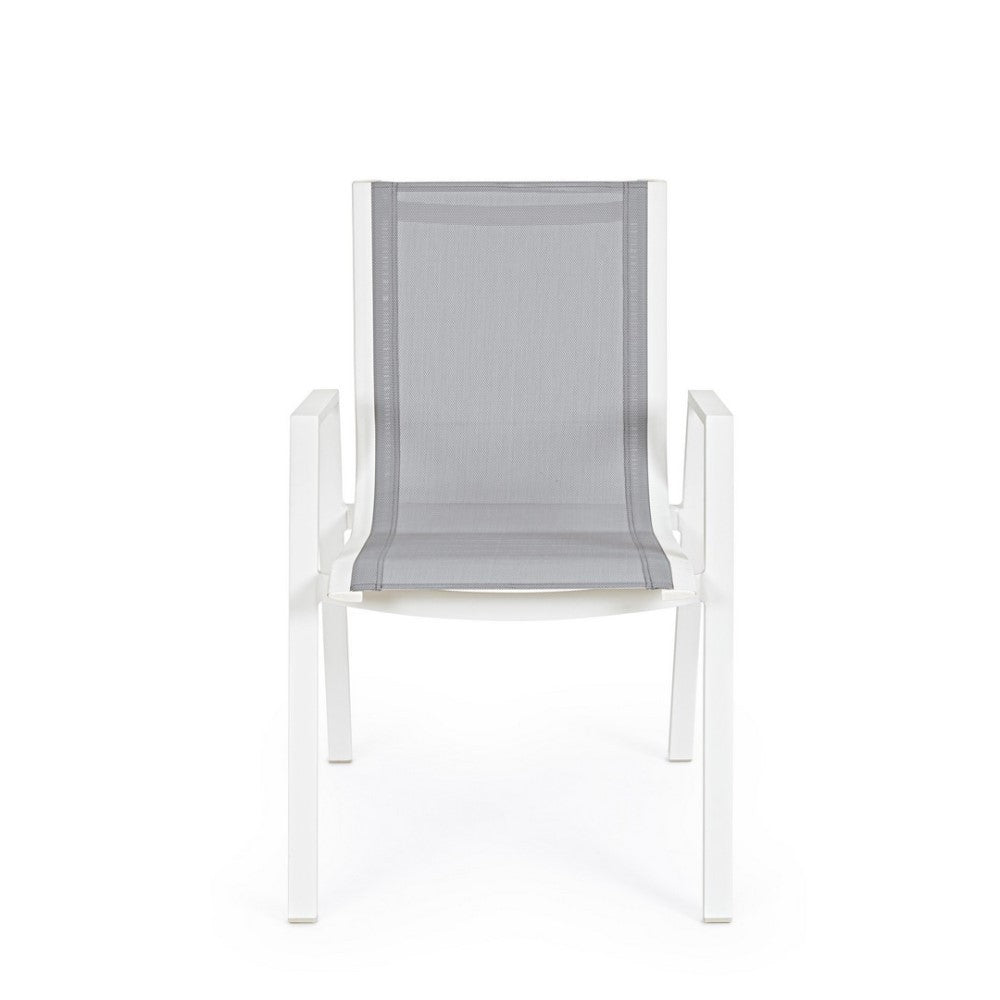 Silla Pelagius blanca con reposabrazos