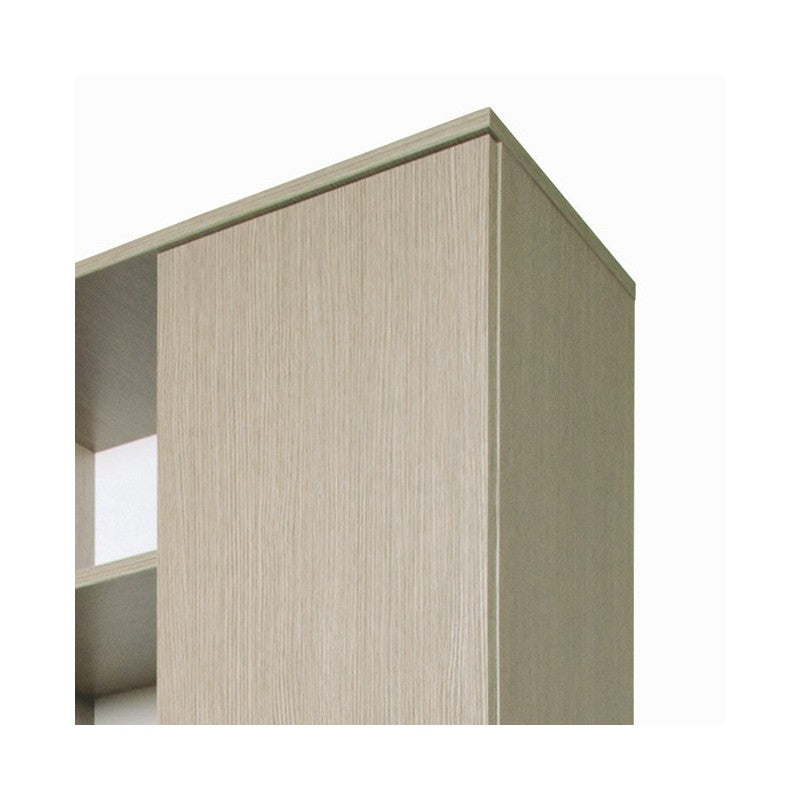 Zapatero multiusos Olmo en madera de melamina 2 puertas h130x71x38 cm