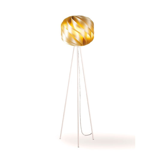 Nuevo Lámpara de pie trípode Gold en metal cm. 40 x 163h