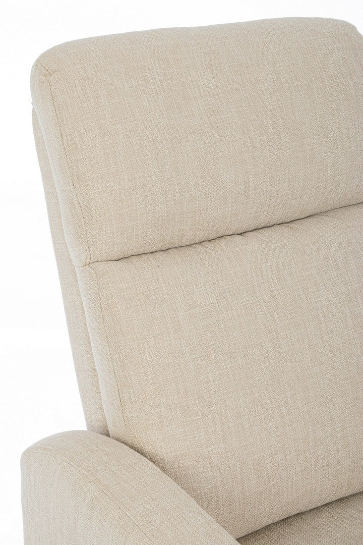 Sillón reclinable manual en tejido Iris beige