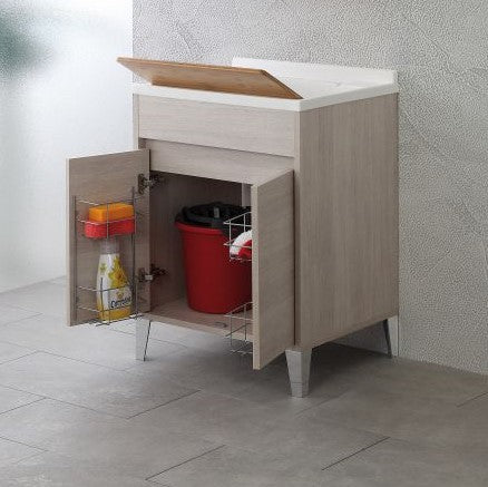 Lavabo con dos puertas en roble claro 60x50x h84 cm