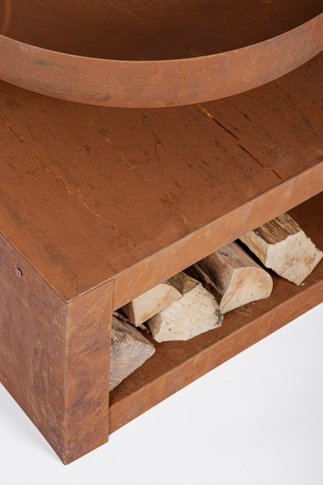 Brasero CP.Legna Efesto Óxido 70X38H