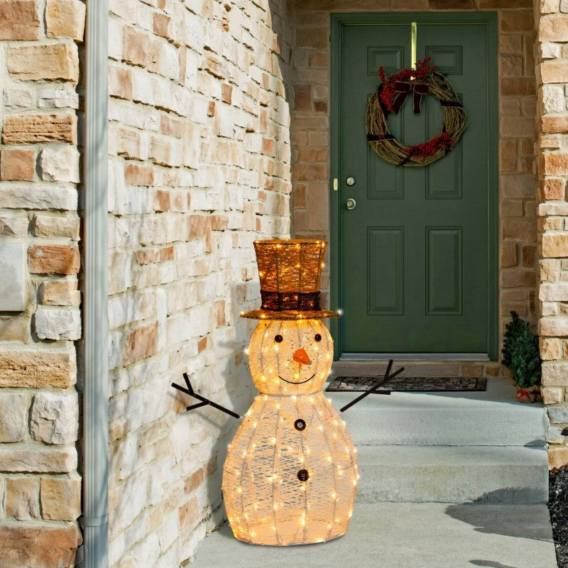 Muñeco de nieve LED 3D Al. 70 cm Serie 160 LED