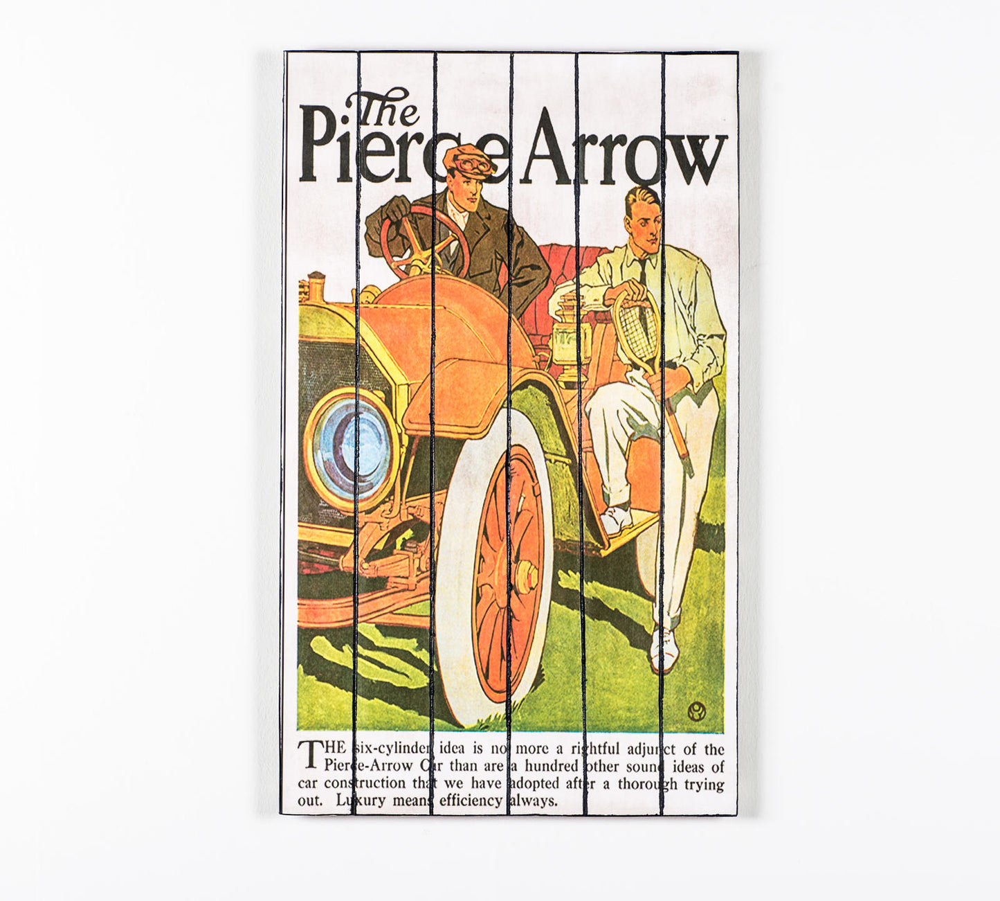 Impresión sobre madera con lienzo multicolor 60x100 cm