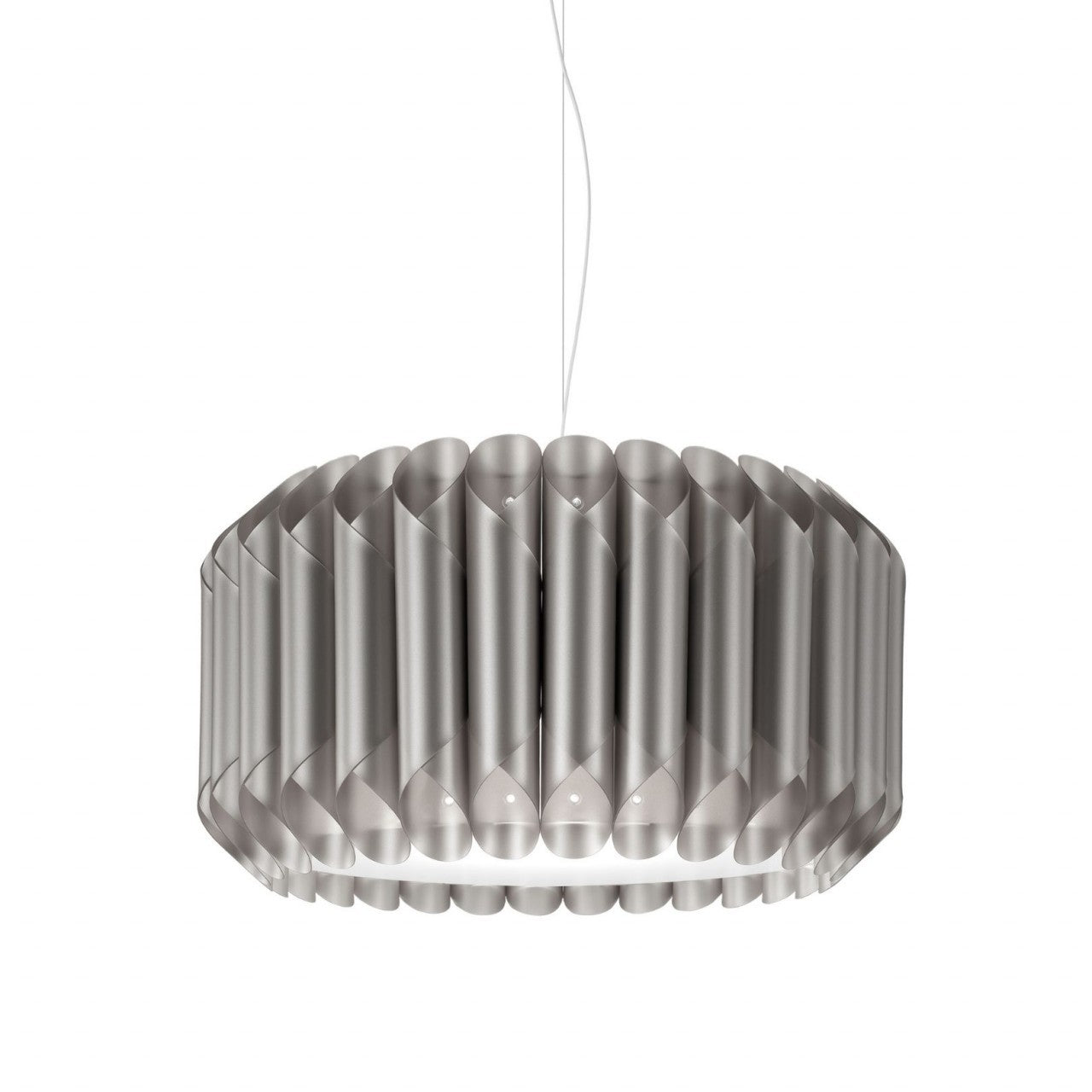 Suspensión plateada en metal cromado cm. 50 x 31h