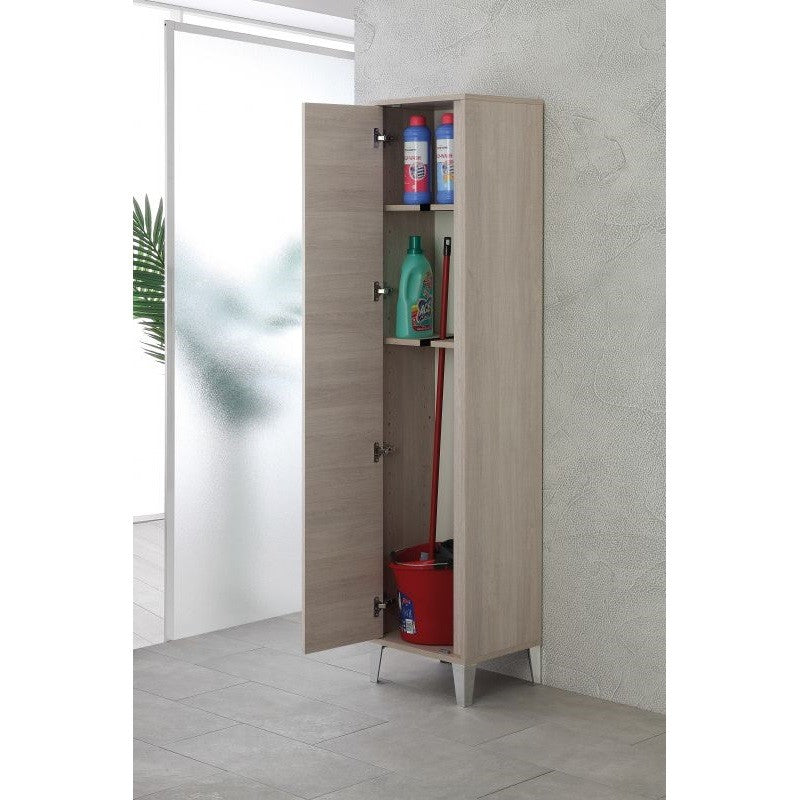 Armario para escobas de roble claro 45x35x h170cm