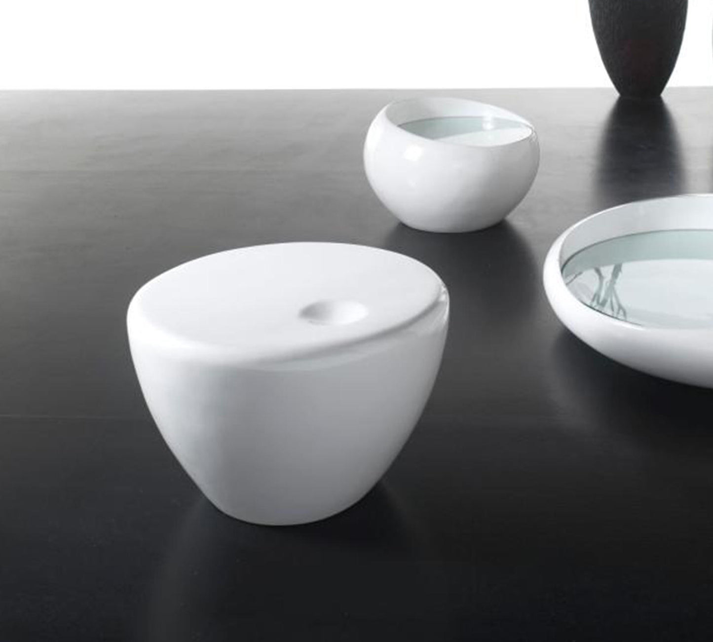 Mesa de centro resina blanca 60x60x30h cm