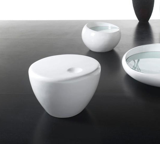 Mesa de centro resina blanca 60x60x30h cm