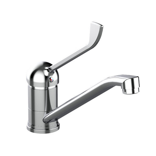 Mezclador monomando de lavabo con palanca clínica frontal - Ten chrome