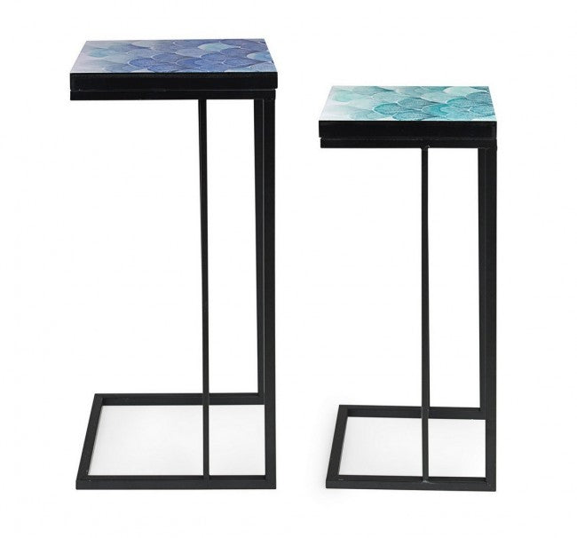 Conjunto de muebles industriales modernos mesas de centro 2 piezas.