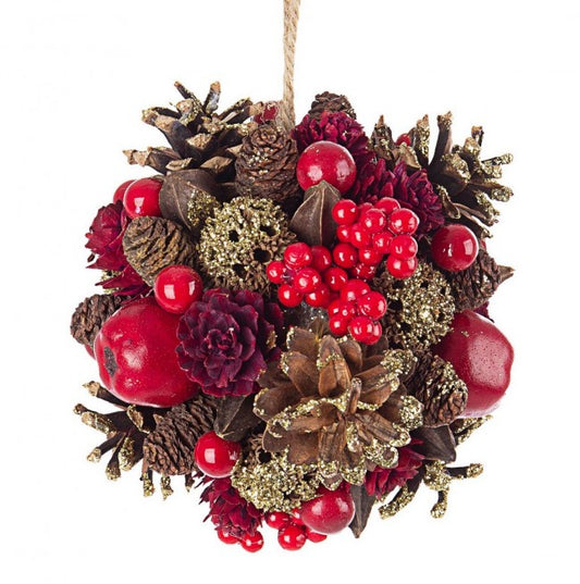 6x Decoración Esférica Adalia Roja D140