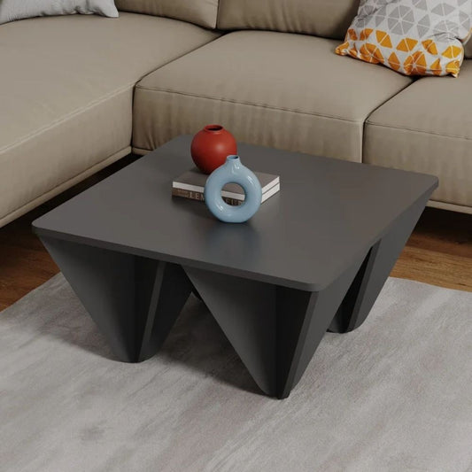Mesa de diseño Diamond cuadrada para salón antracita