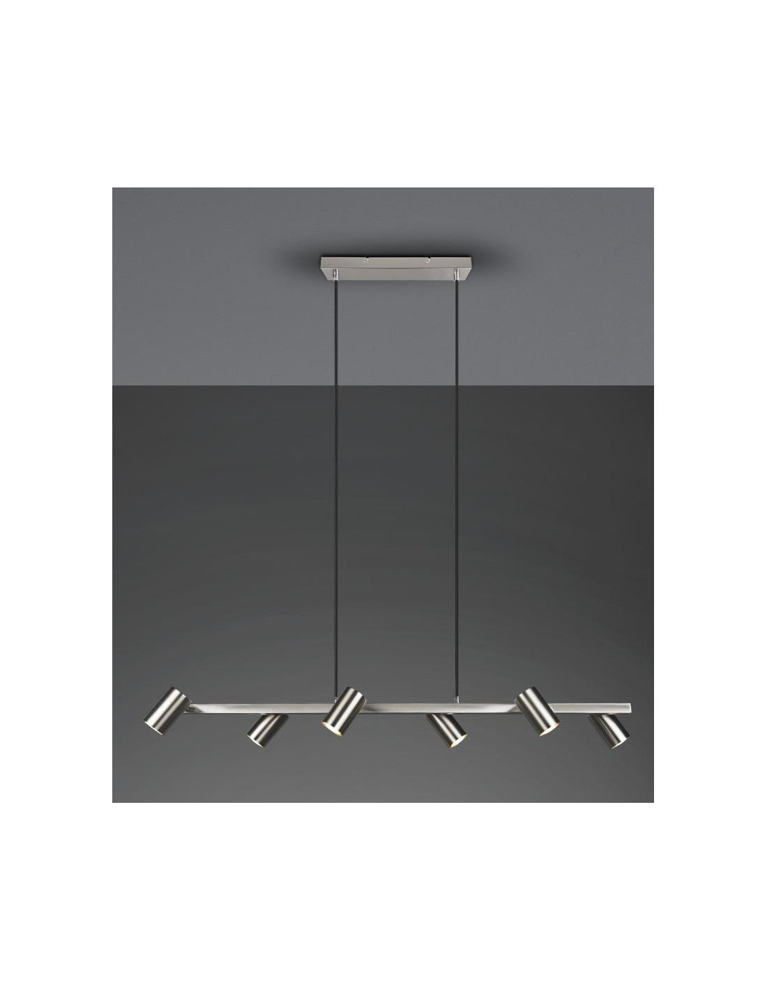 Araña 6 Focos Orientables GU10 Marley Nichel Trio Lighting