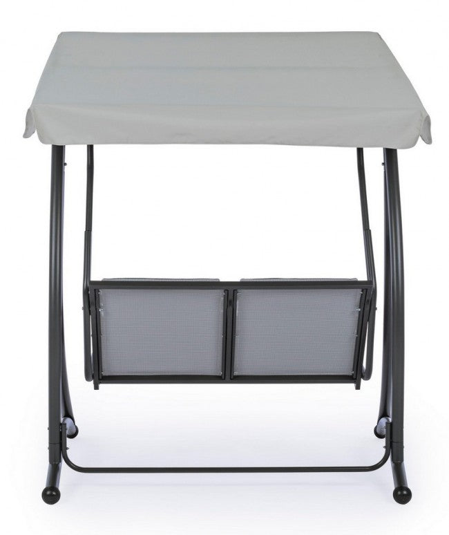 Columpio biplaza acero Antracita GRELY 145x120x h185 cm