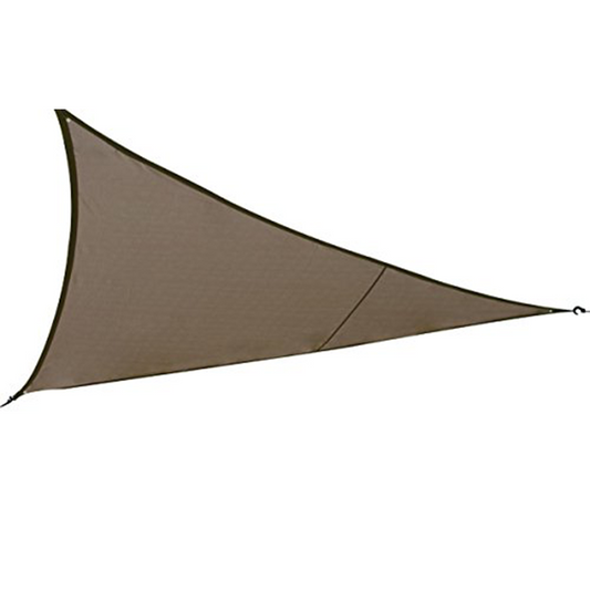 Toldo Triangular 5x5x5 m de Tela Impermeable - Color: Gris Tórtola