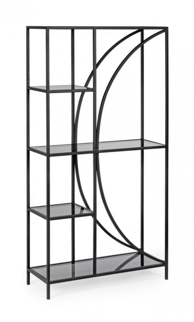 Librería Korvet de metal negro de 4 plantas