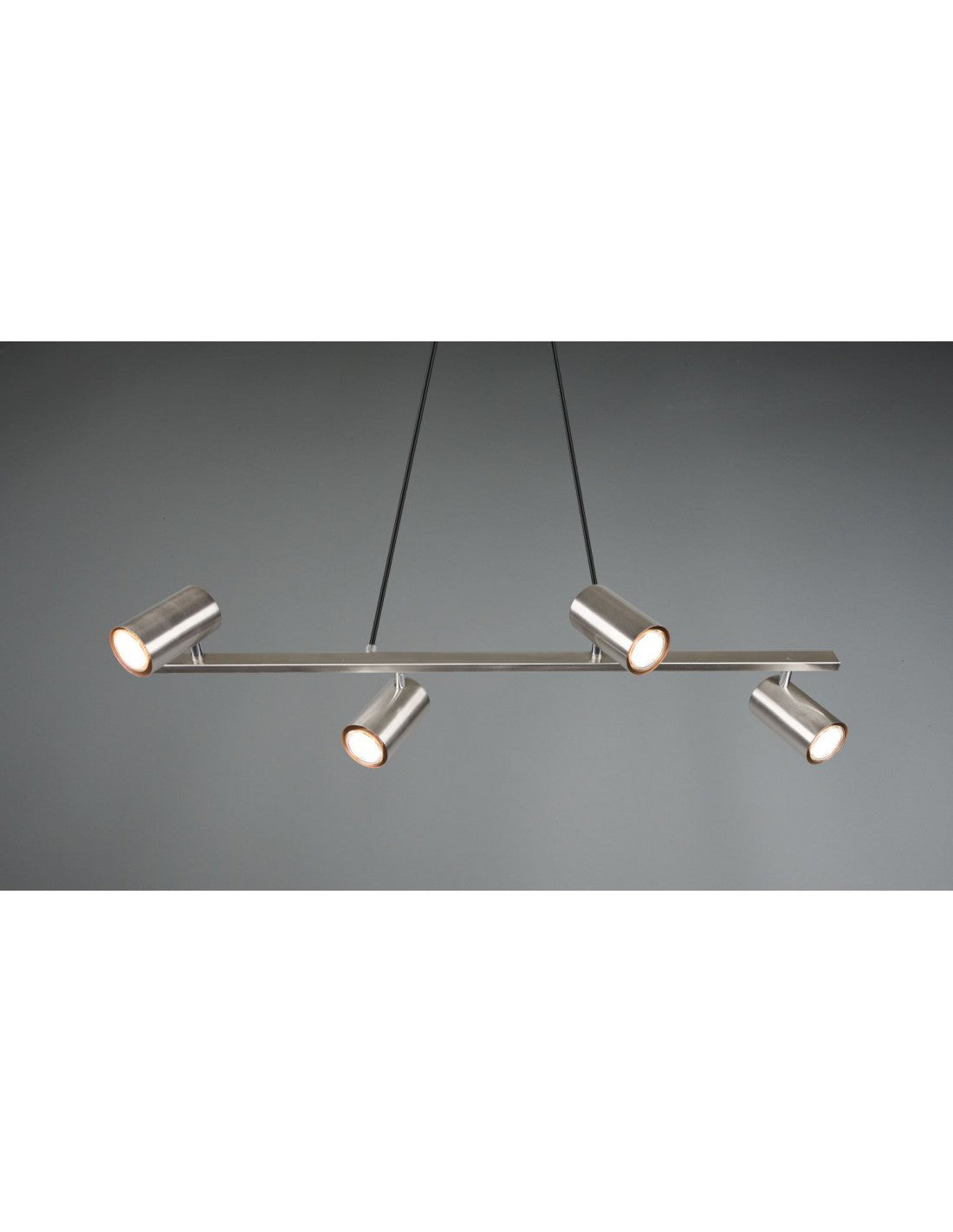 Suspensión 4 Focos Orientables GU10 Marley Nichel Trio Lighting