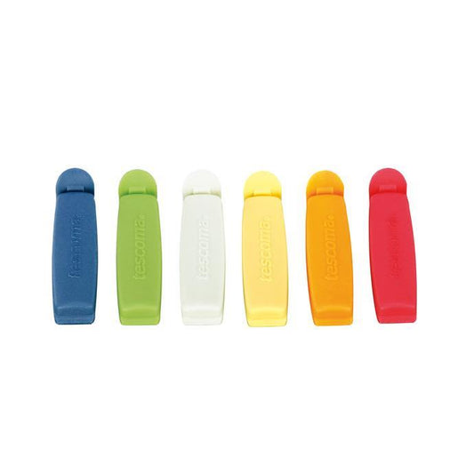 Juego de 6 clips para bolsas Presto.