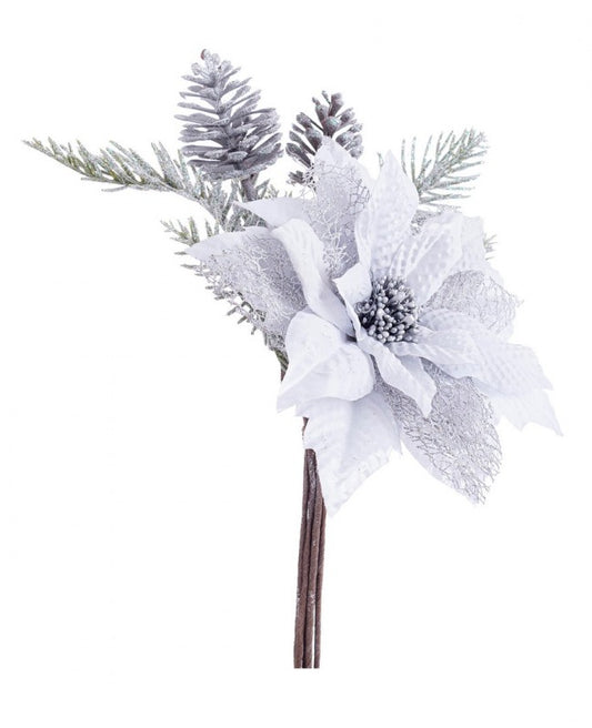 12x Púas Poinsettia Clare Plata C