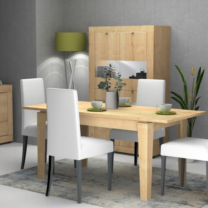 Mesa extensible Roble MEGARON 120-160X80 cm
