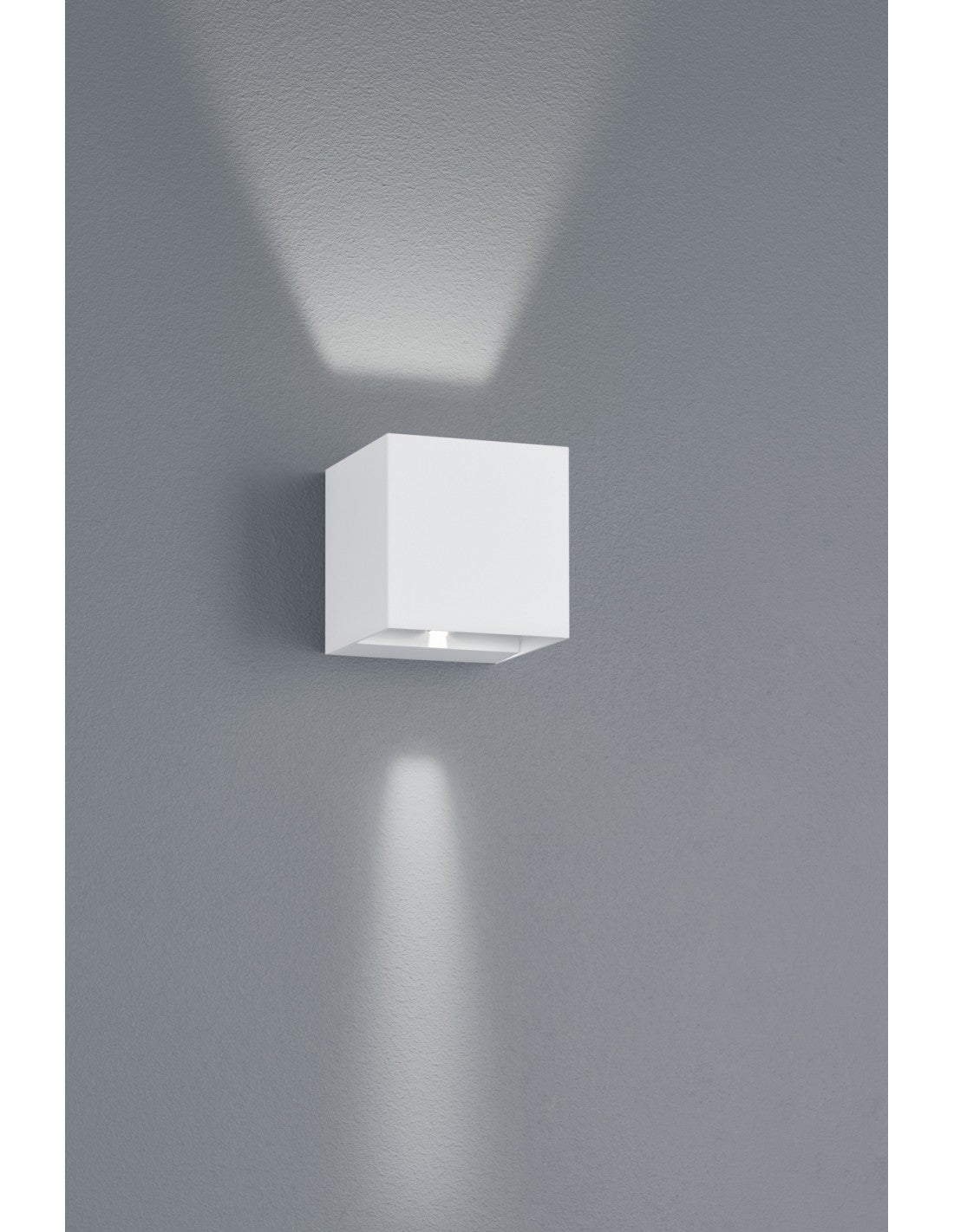Aplique Cubo Doble Emisión LED Adaja Blanco IP54 Trio Lighting
