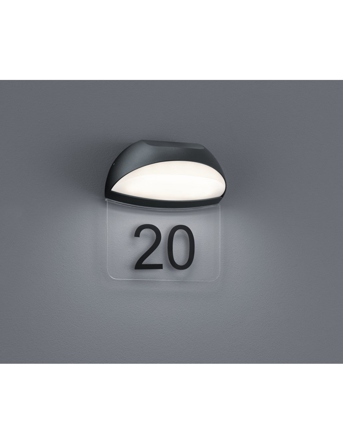 Muga Aplique Exterior IP54 Copa Antracita Números de Casa Trio Lighting