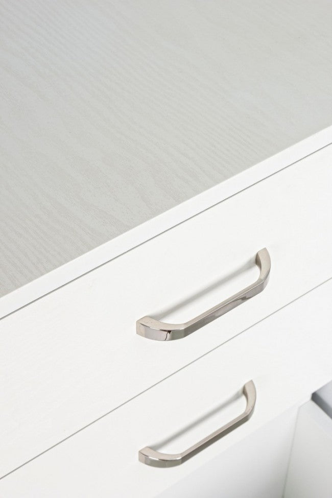 Cajonera de oficina en MDF con tres cajones en Fresno Blanco NADIR 40x44x h65 cm