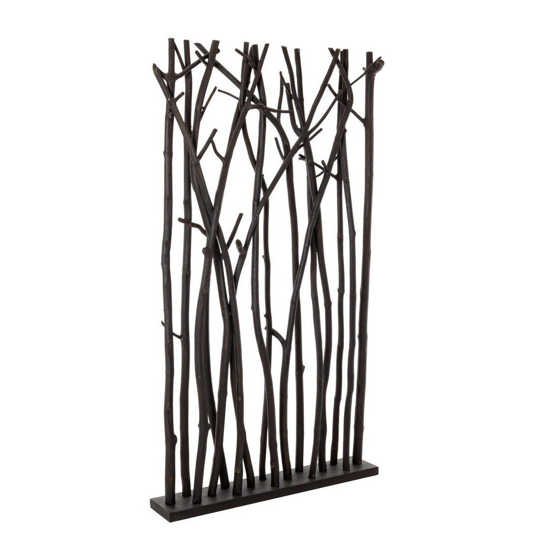 Biombo Aili de madera negra natural 100x18,5x180h cm