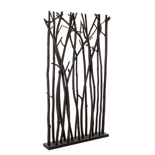 Biombo Aili de madera negra natural 100x18,5x180h cm