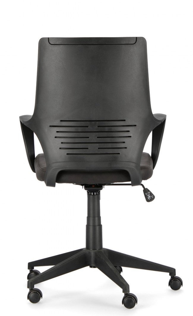 Sillón de oficina en tejido Damon con respaldo bajo negro