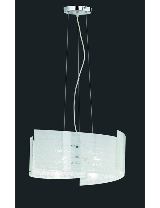 Signa Lámpara Colgante 3 Vasos Blanco 3xE27 Ø50 cm Trio Lighting